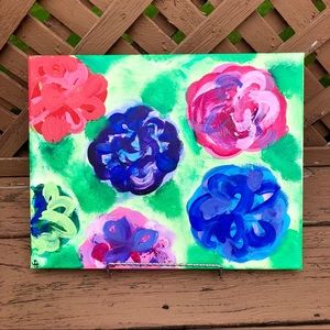 Original Canvas Painting Flower Floral Abstract